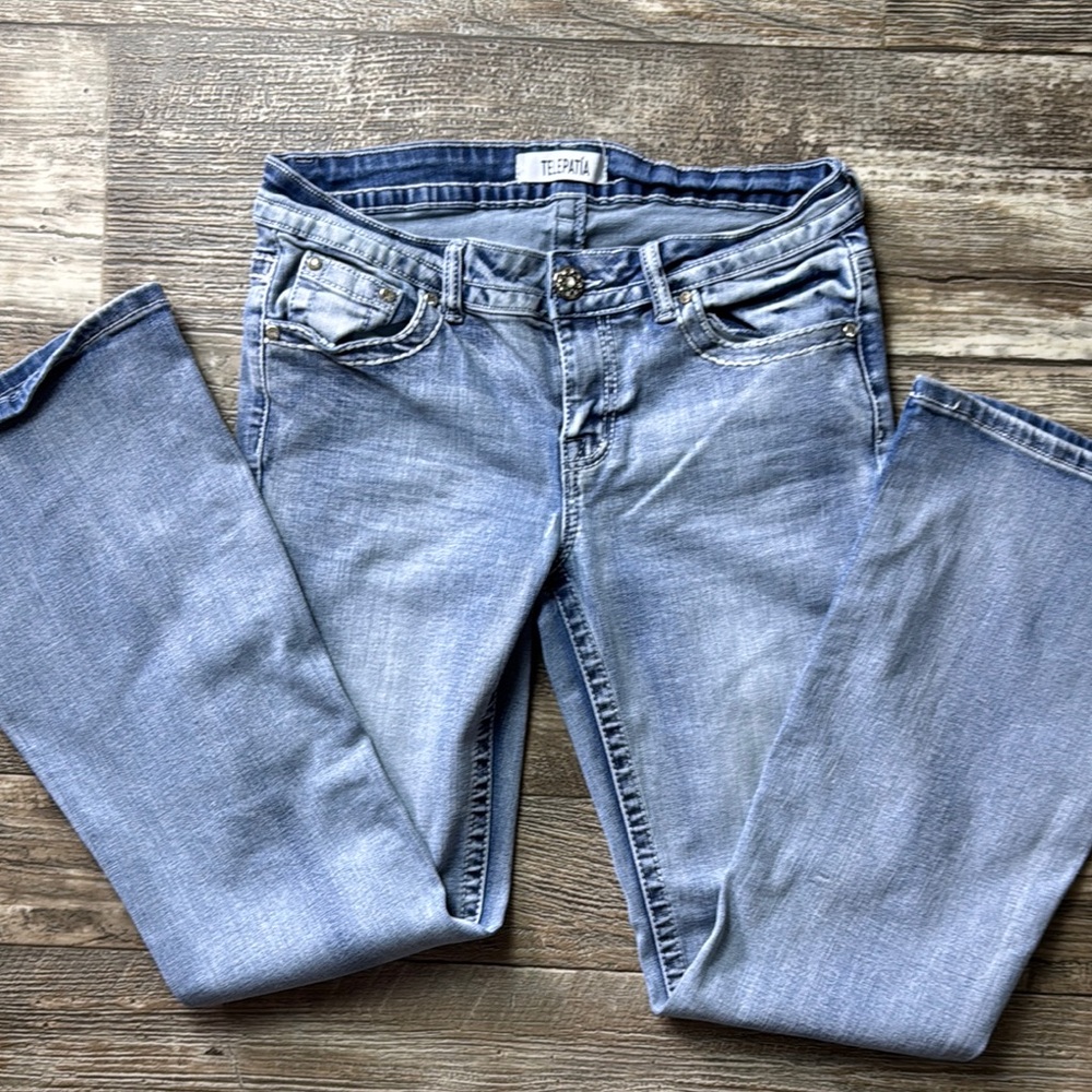 TELEPATÍA Classic Blue Women's Jeans